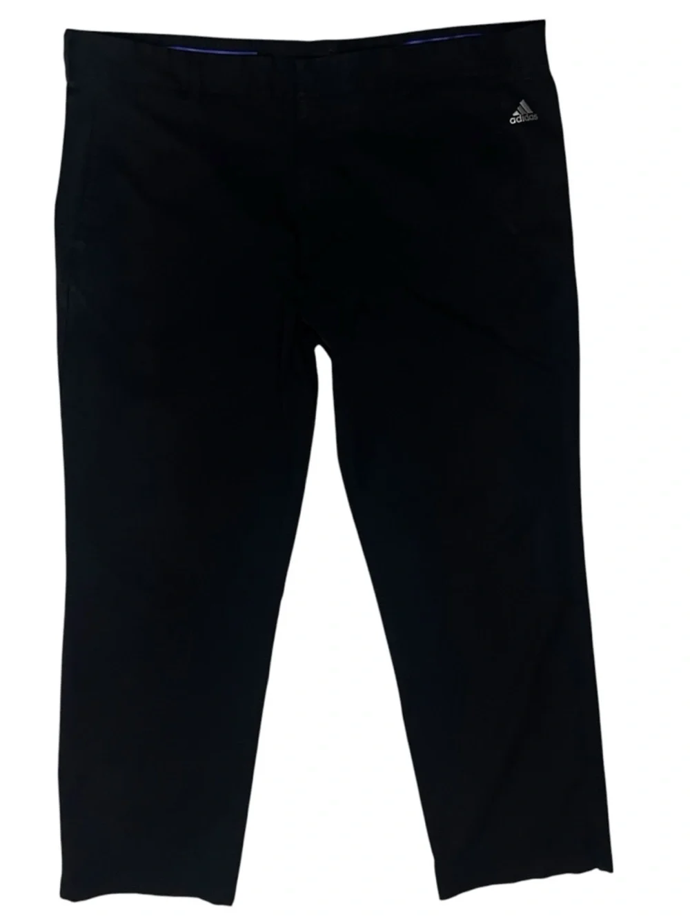Adidas Men's 40x32 Chino Black Golf Pants Lightweight Athletic 3 Stripe